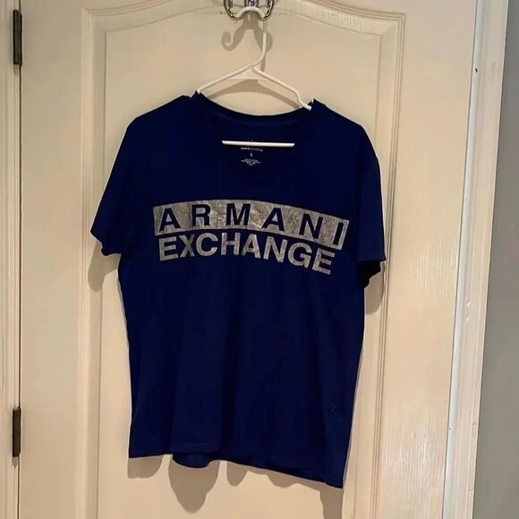 Armani exchange v neck womens tee. Size L - Picture 1 of 4
